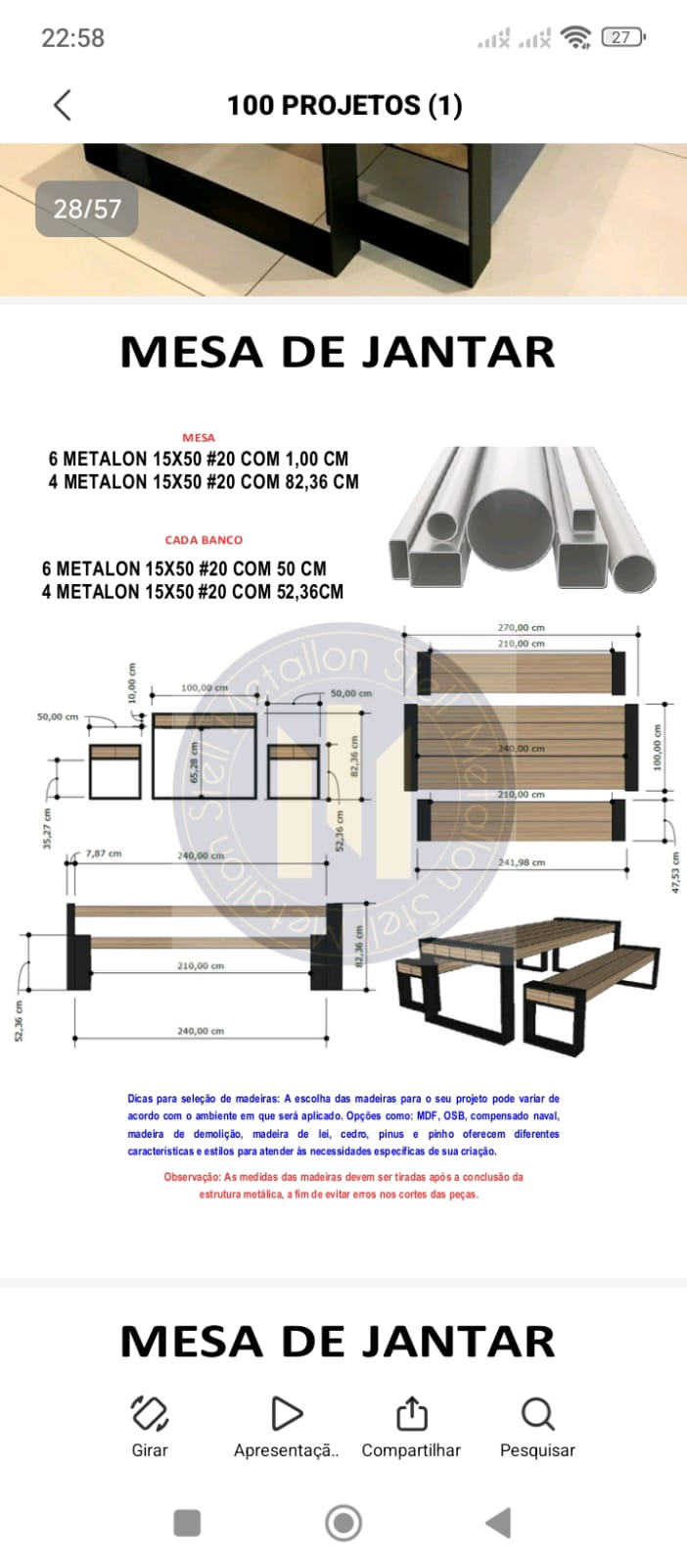 Dining Table project